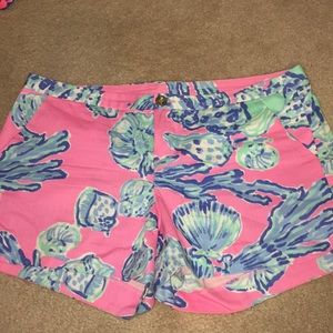 Lilly Pulitzer Pink and Blue Bermuda Shorts
